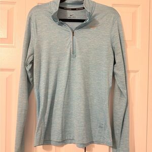 Nike Women's Light Blue Quarter-Zip Sweatshirt